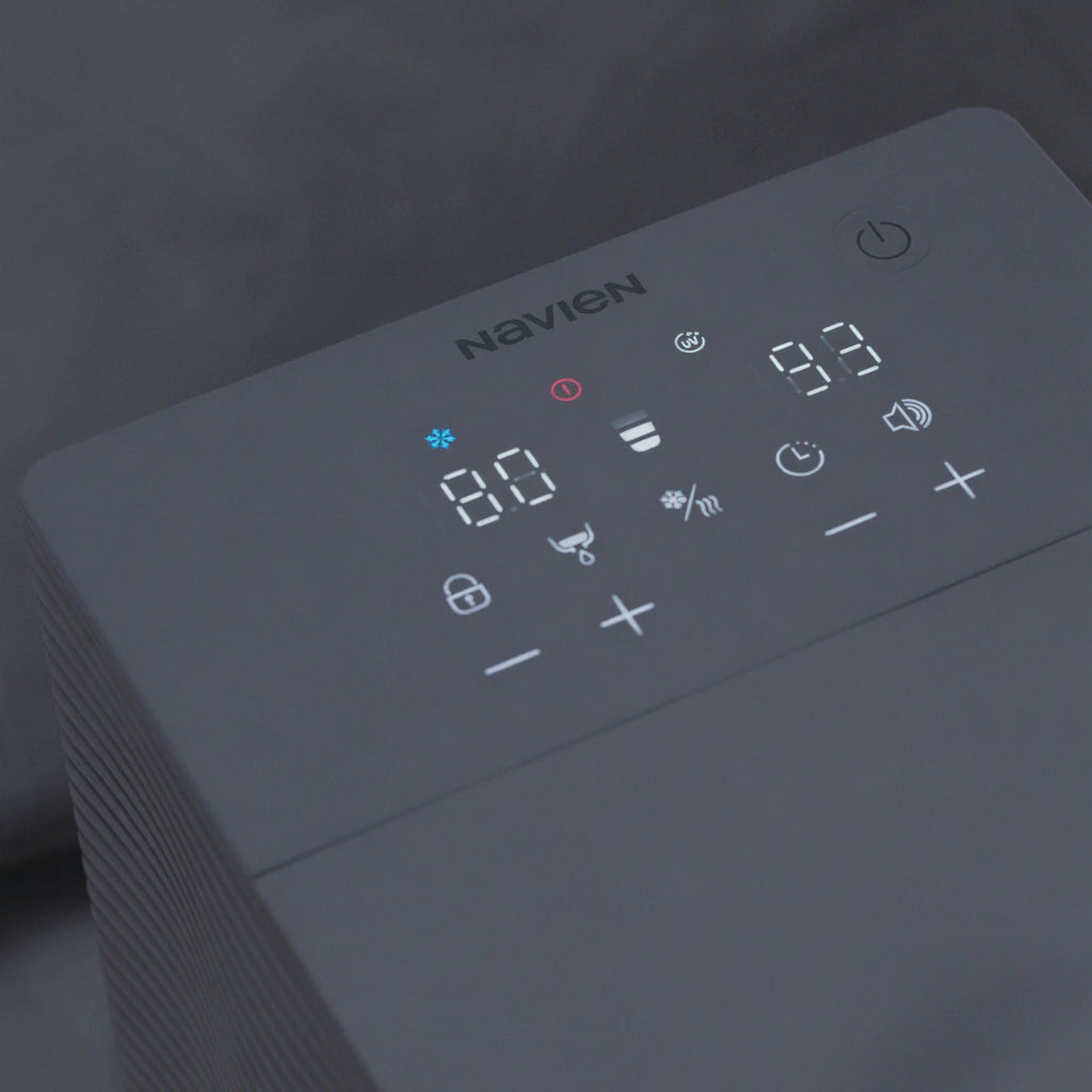 Navien OptiSleep safety features including leak detection and water level sensing