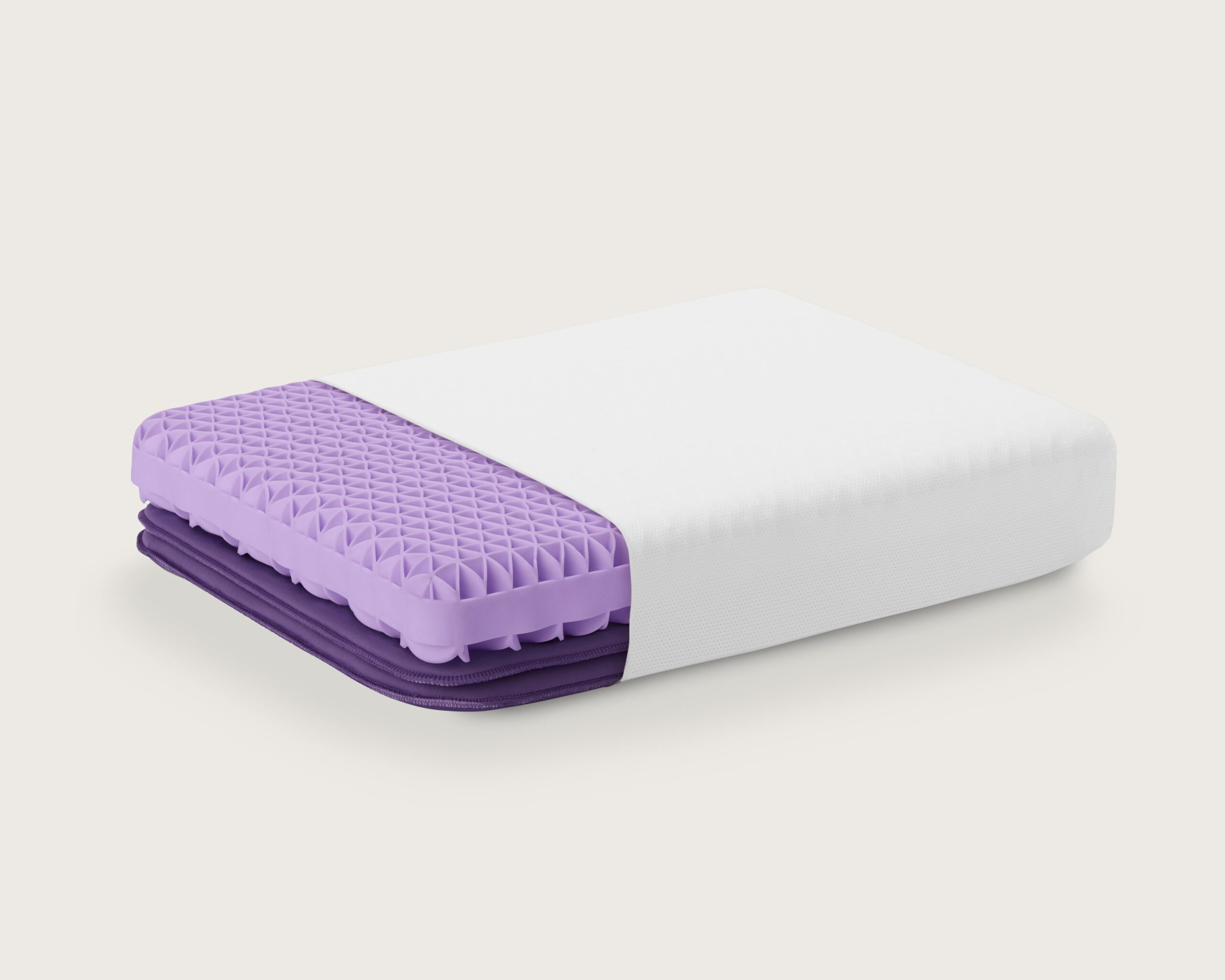Purple Pillow — pure GelFlex slab. Cool, but no contour.