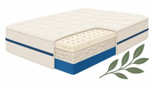 Organic latex and wool mattress with a natural cotton cover