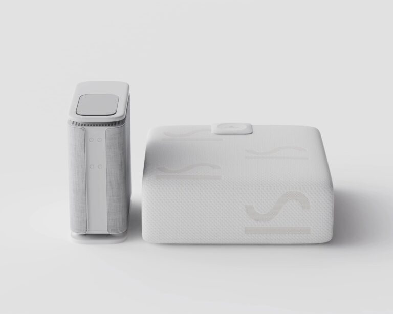Somnus Lab Sleep Pad with its bedside base unit