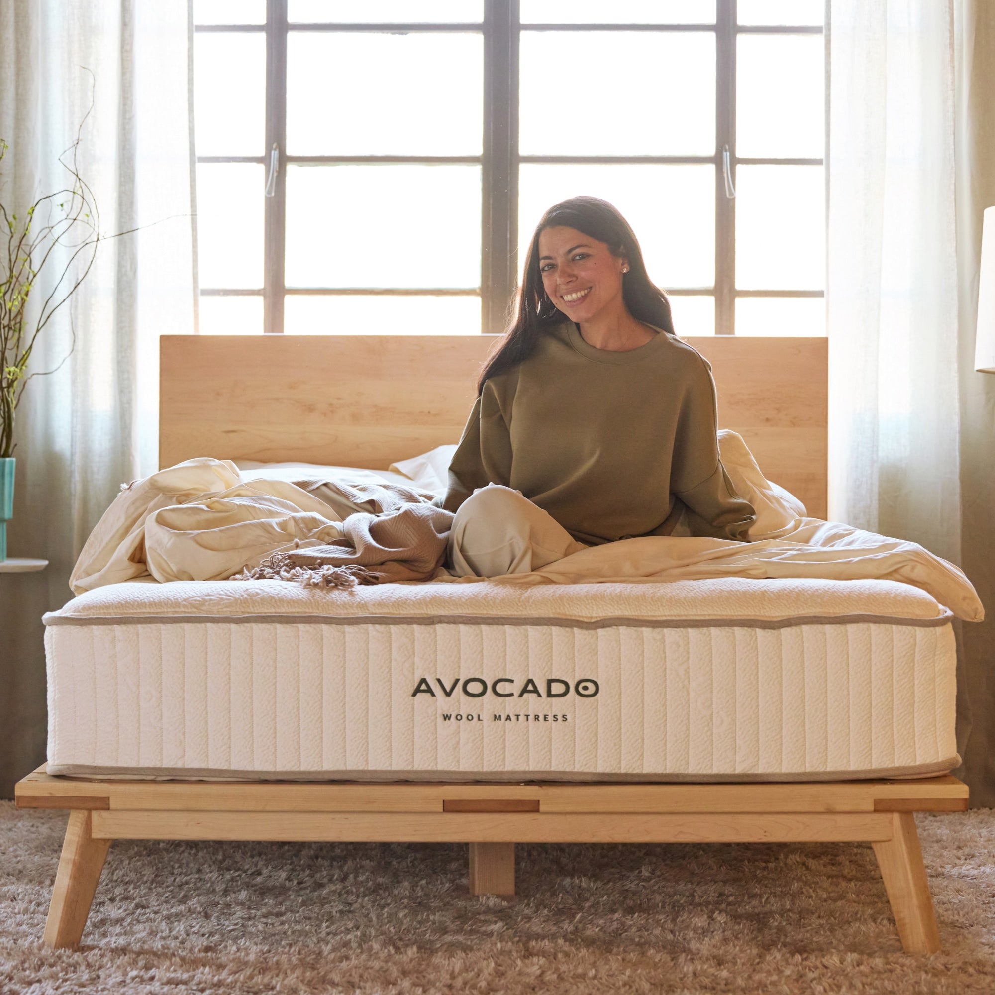 Avocado Wool Mattress in a manufacturer room setting