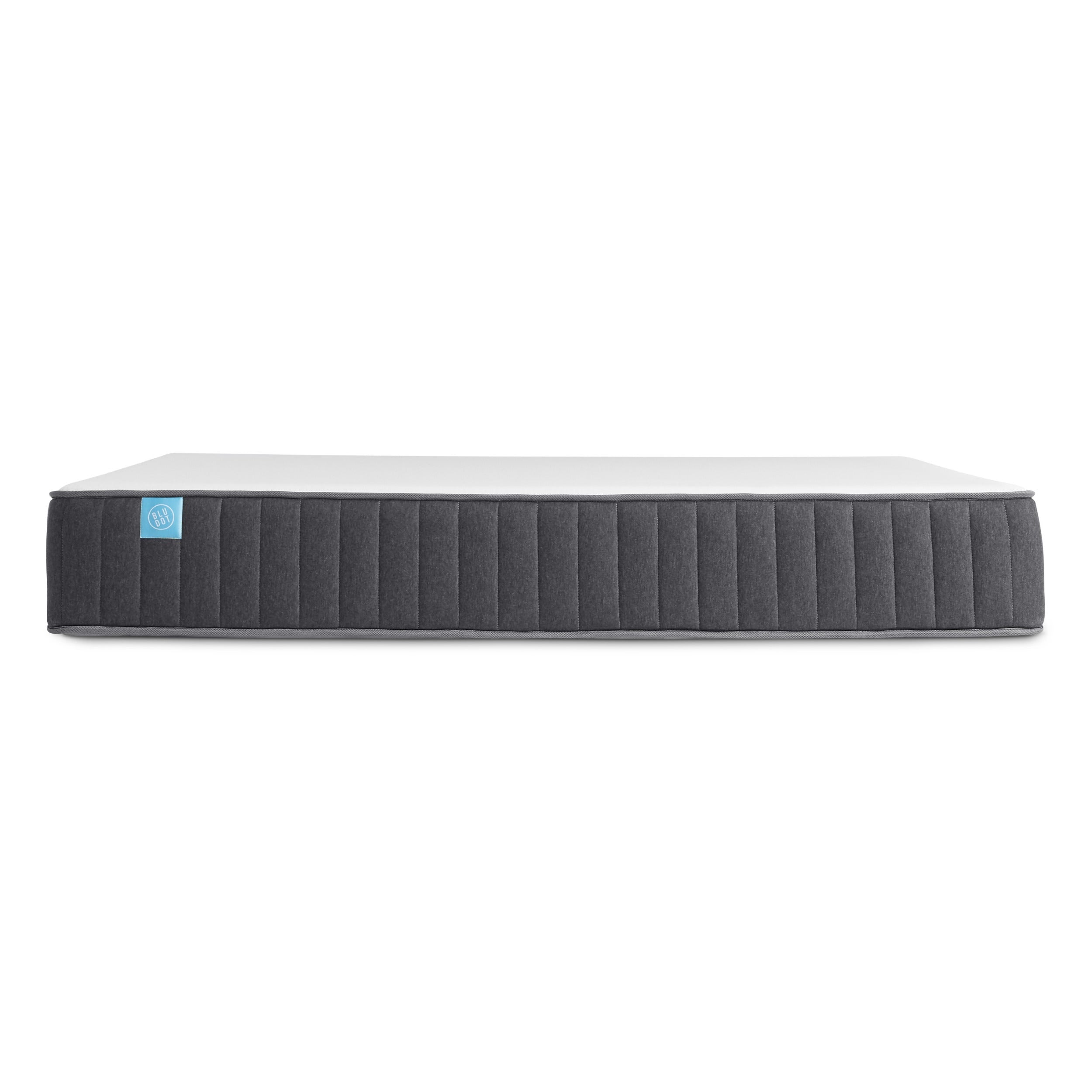 Blu Dot Hybrid Mattress with dark fabric sidewall, official product photo