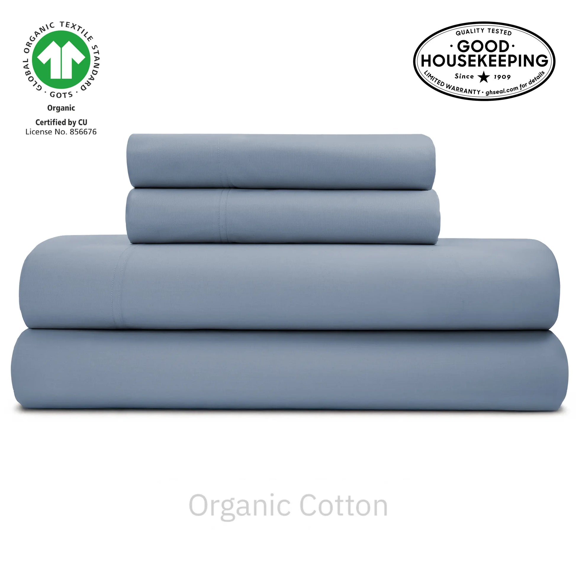 California Design Den organic cotton percale sheet set