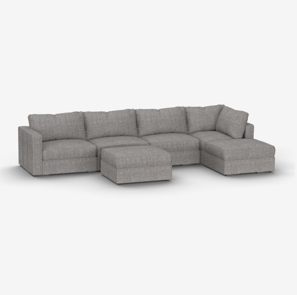 Lovesac Sactionals grey modular sectional