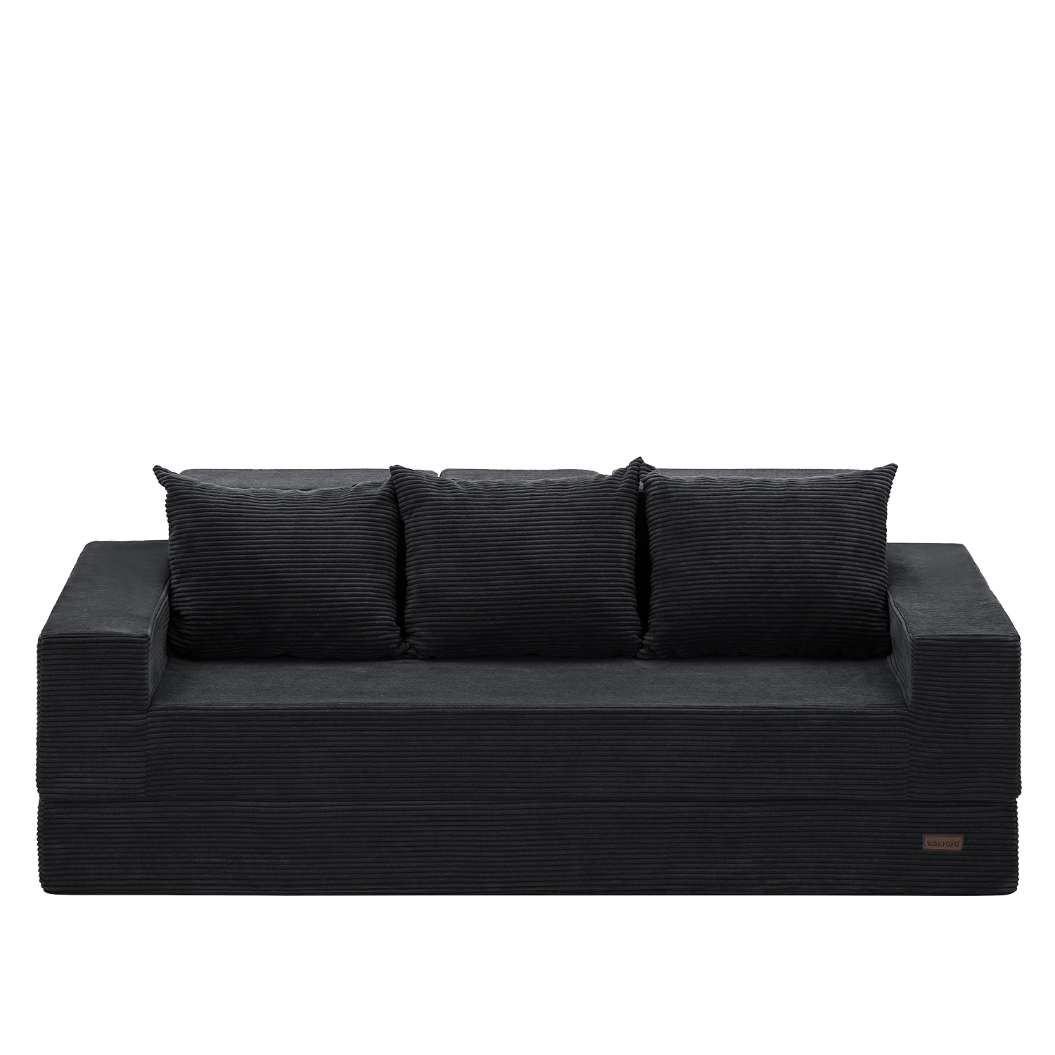 MAXYOYO Snugfold 78-inch folding sofa bed, black corduroy