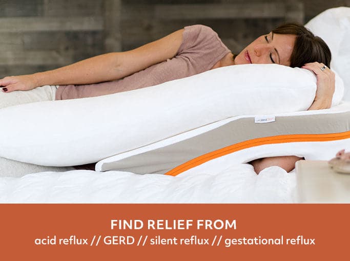 Manufacturer image showing the MedCline Reflux Relief System arm pocket