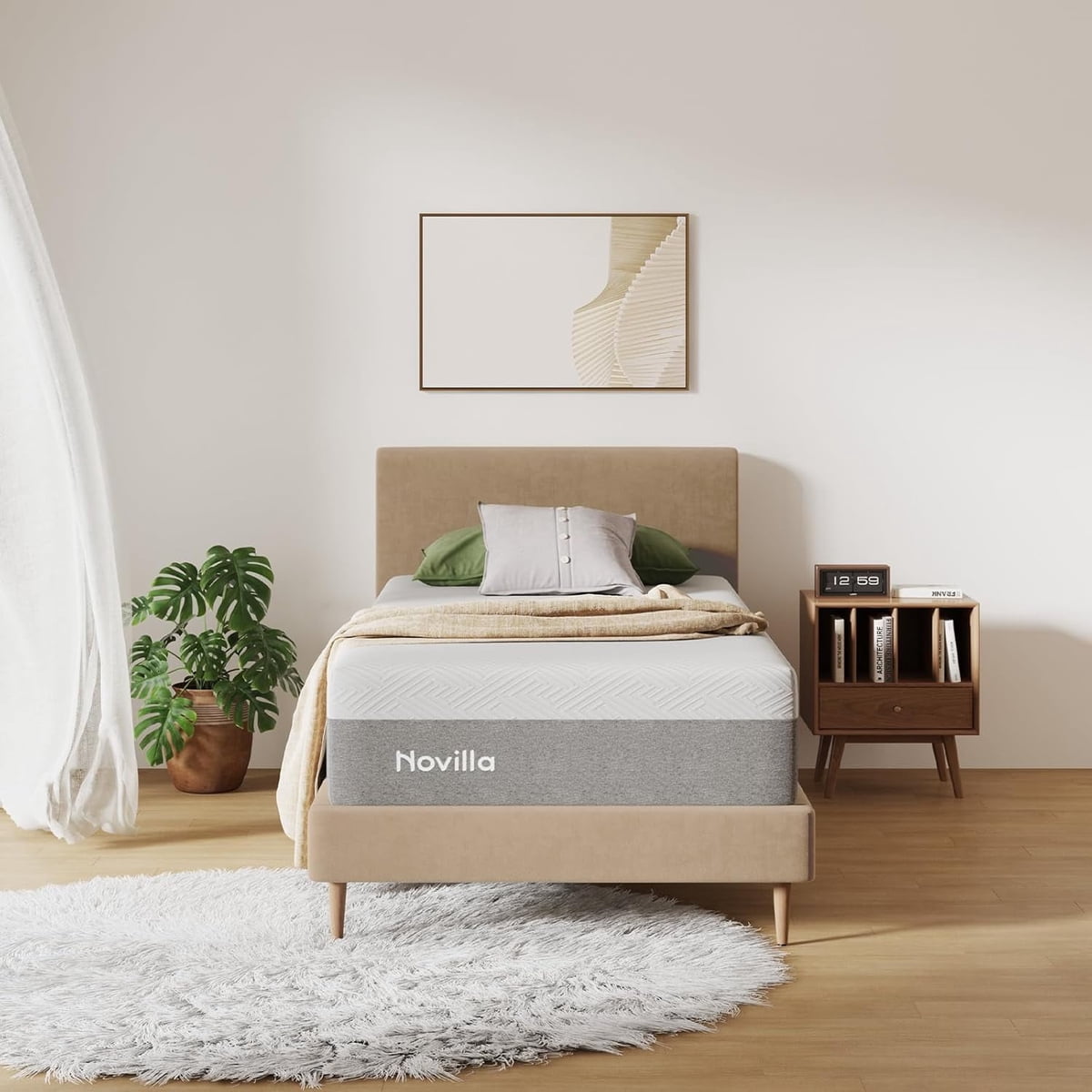 Novilla Bliss 10-inch mattress shown in Walmart product photography