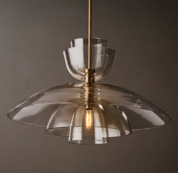 RH Blom Clear Glass Cloche Pendant