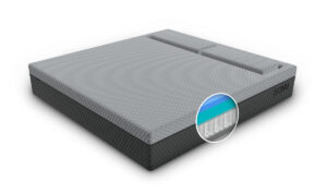 SONU Hybrid Sleep System with recessed Comfort Channel and support pillows