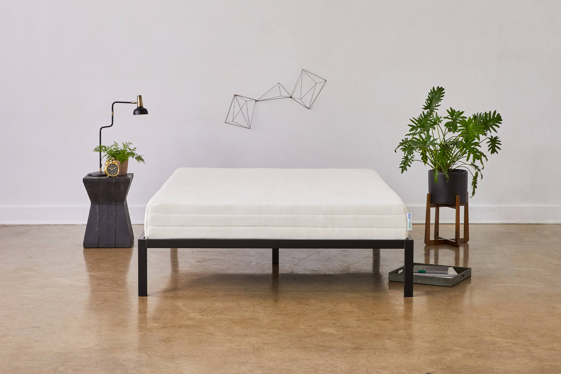 Sleep On Latex Pure Green organic latex mattress on a bed frame