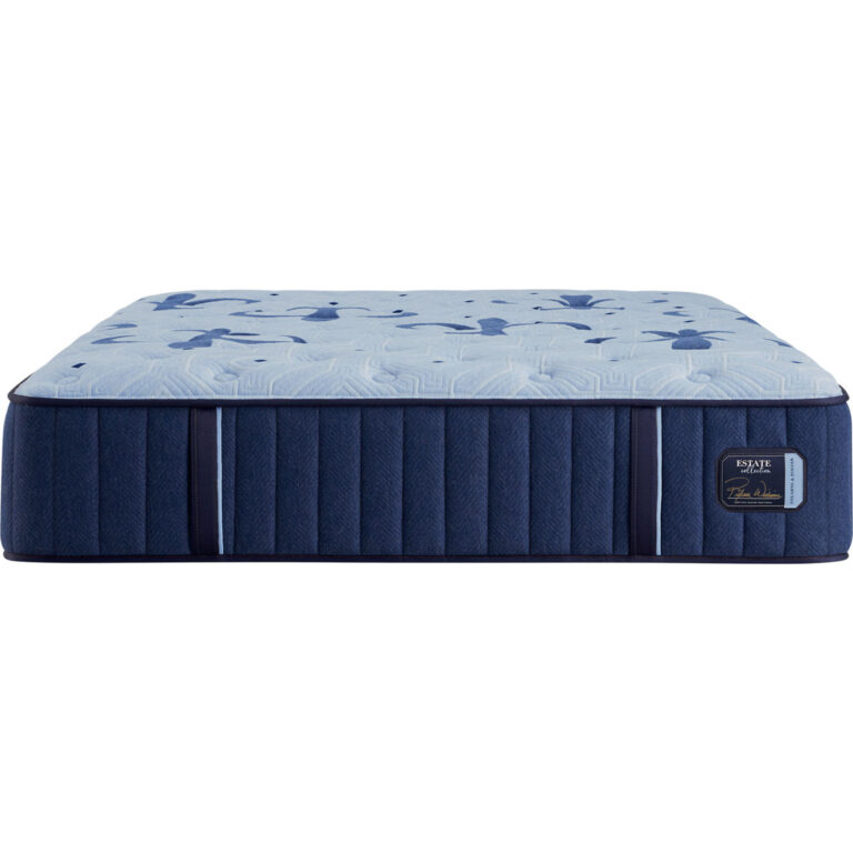 Stearns and Foster Estate Firm mattress with blue quilted top