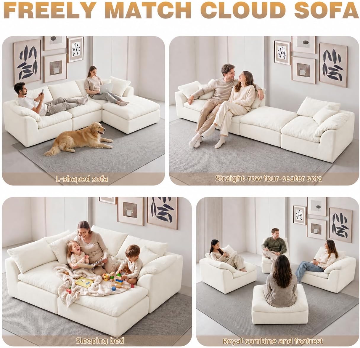 Additional YEFLIXVRAU boneless chenille couch manufacturer gallery image