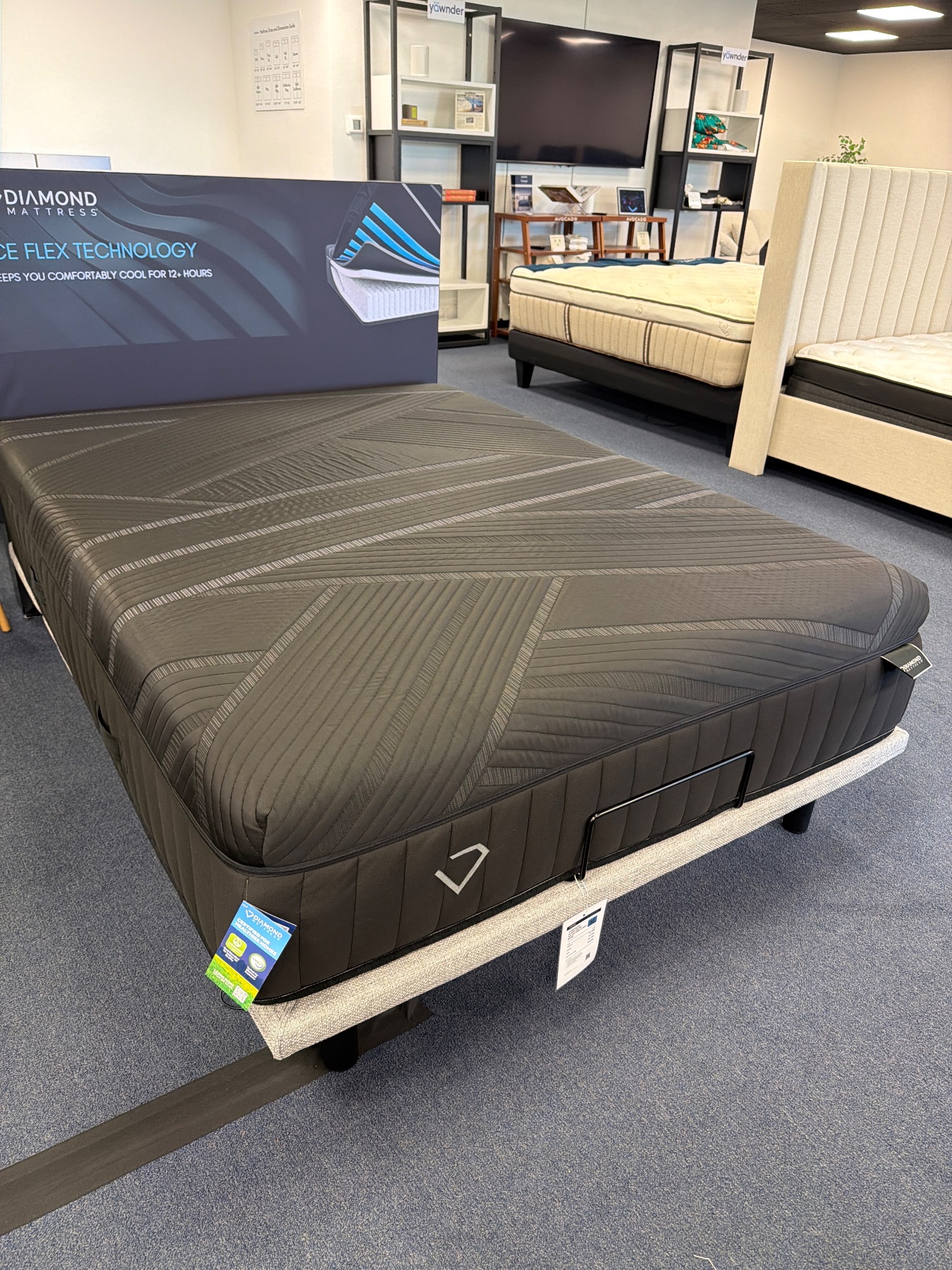 Diamond Black Diamond Lux Hybrid (Firm) Featured photo — bare mattress on a base