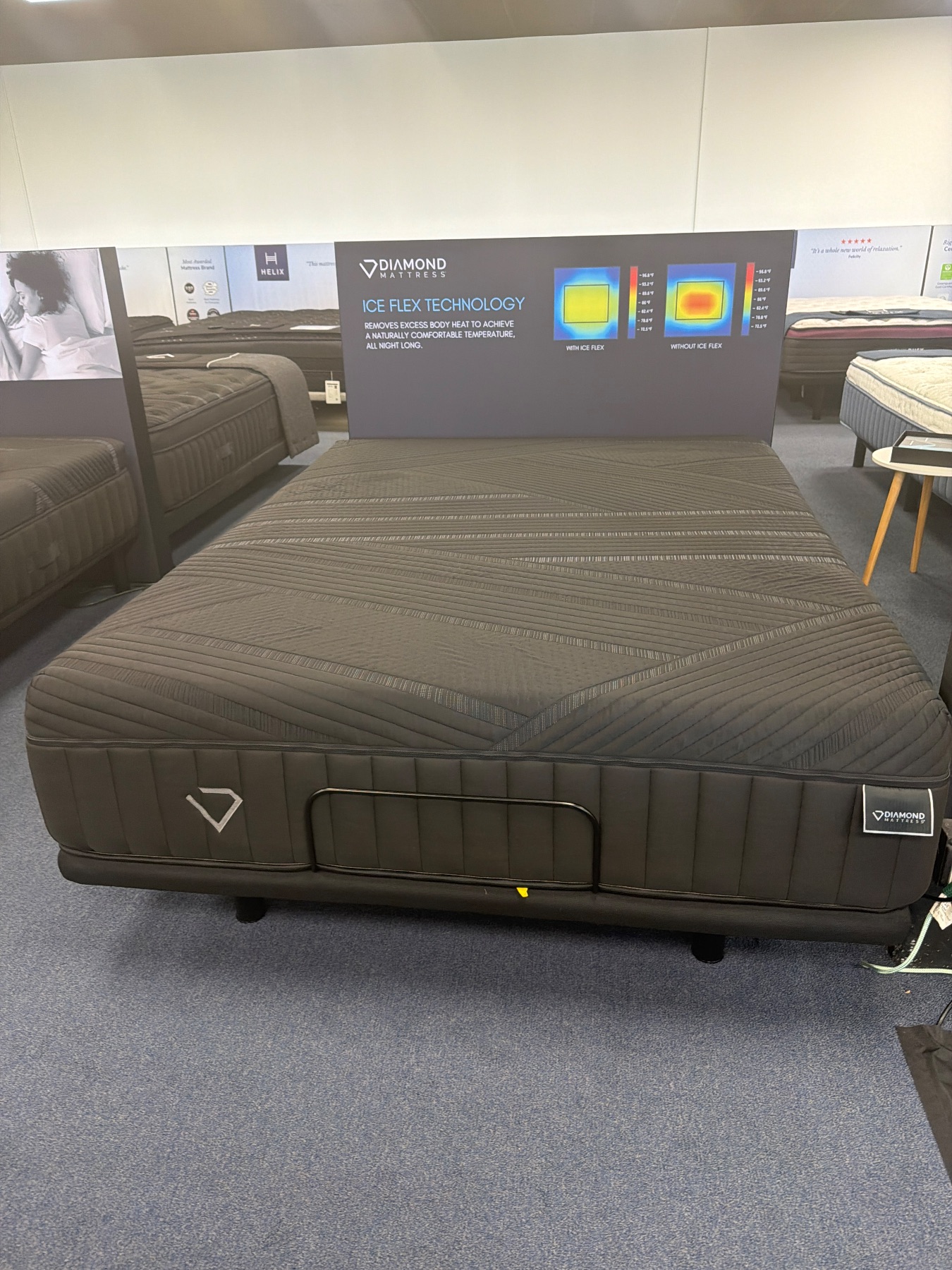 Diamond Black Diamond Lux Hybrid (Medium) Featured photo — bare mattress on a base